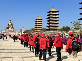 112年12月25日：1、參與2023世界神明聯誼會「共生吉祥」活動(高雄佛光山) 、2、至阿蓮營盤六興宮、楠西聖濟宮參訪。