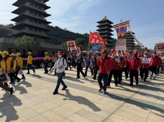 112年12月25日：1、參與2023世界神明聯誼會「共生吉祥」活動(高雄佛光山) 、2、至阿蓮營盤六興宮、楠西聖濟宮參訪。