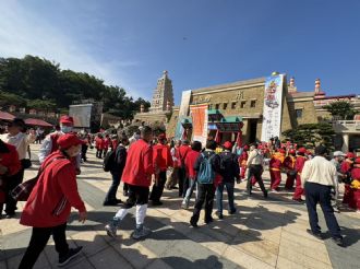 112年12月25日：1、參與2023世界神明聯誼會「共生吉祥」活動(高雄佛光山) 、2、至阿蓮營盤六興宮、楠西聖濟宮參訪。